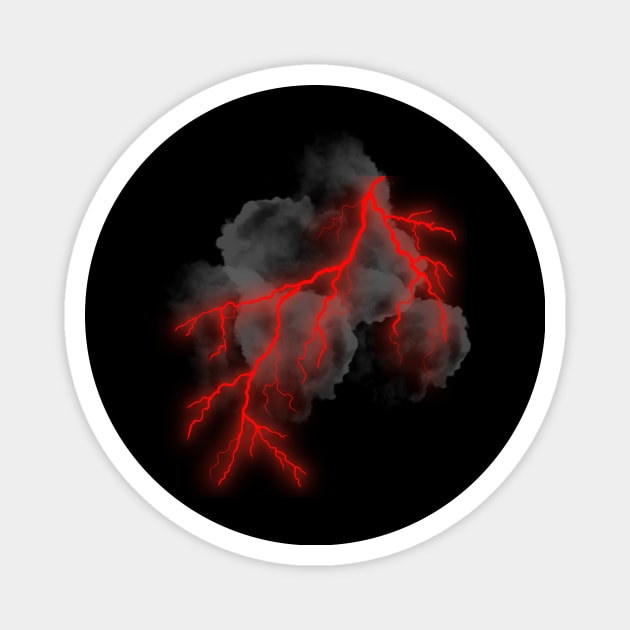 red and black storm Magnet by InspirationalDesign